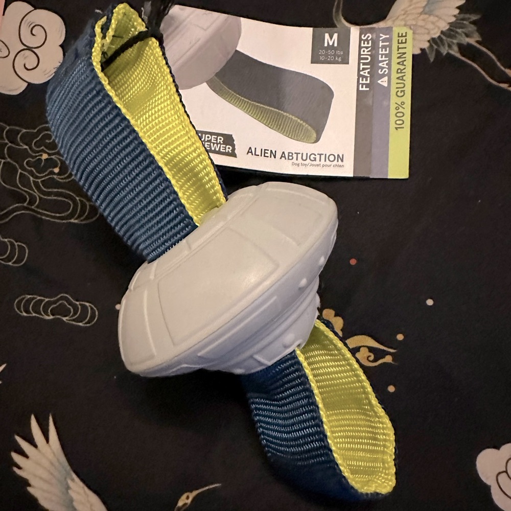 Bark! Super Chewer Alien Tugduction dog toy